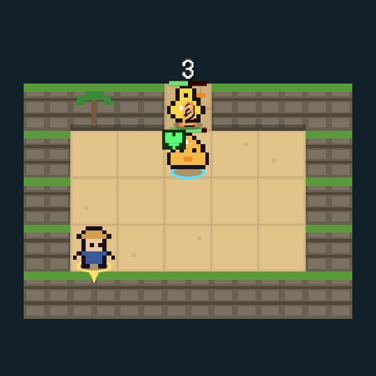 敵とバトルするゲーム画面